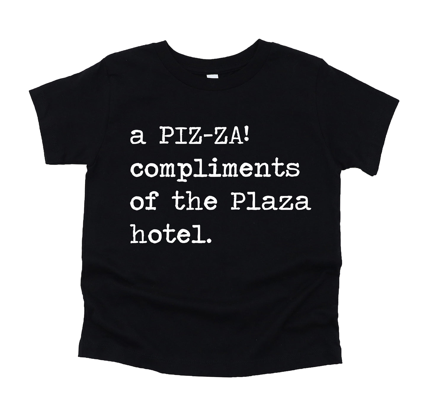 A Pizza Compliments of The Plaza Hotel Short Sleeve Kids Shirt