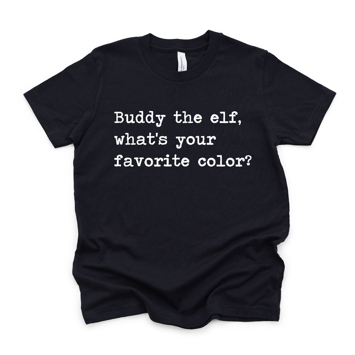 Buddy The Elf What's Your Favorite Color - Short Sleeve Kids Shirt