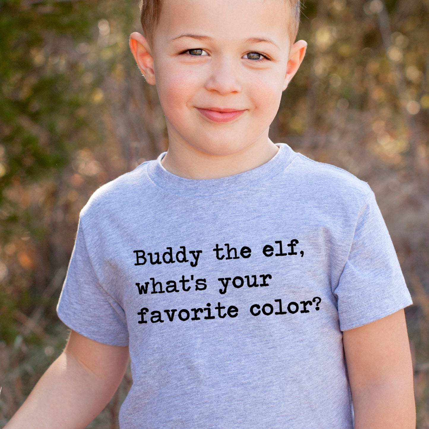 Buddy The Elf What's Your Favorite Color - Short Sleeve Kids Shirt
