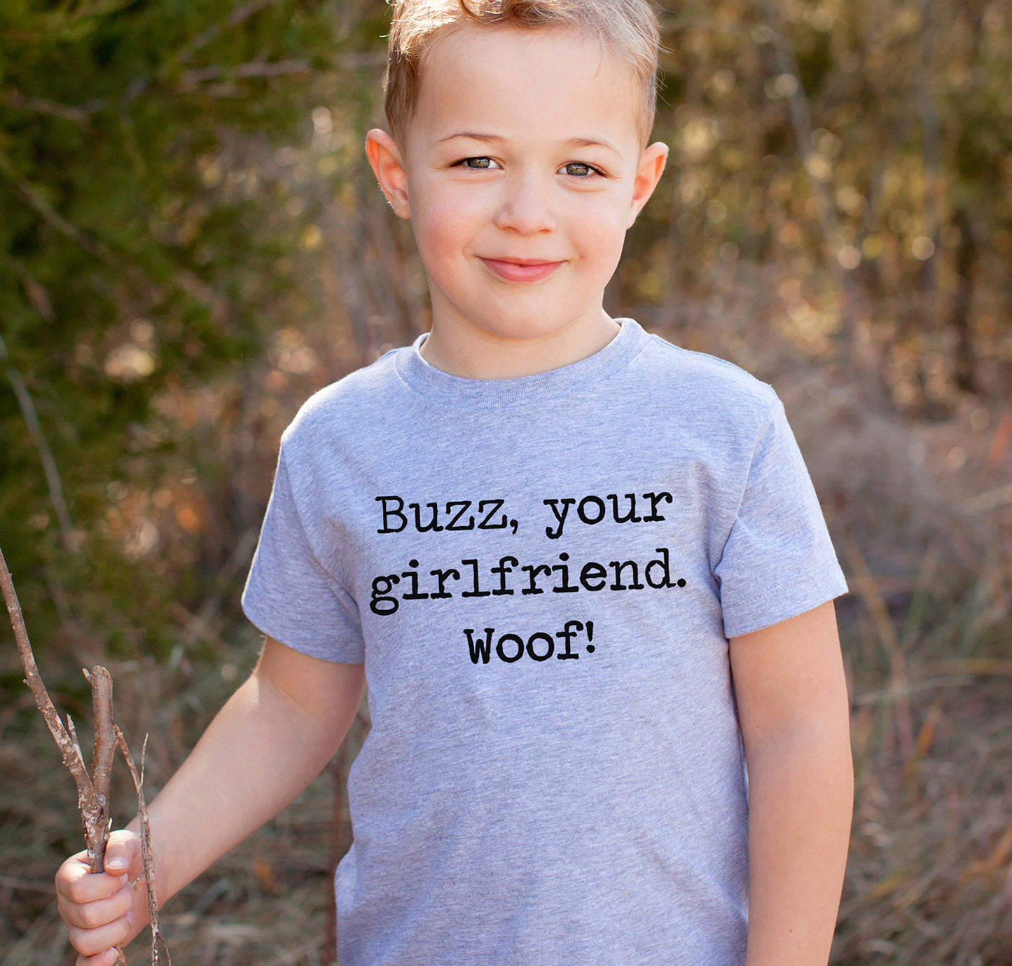 Buzz Your Girlfriend Woof - Short Sleeve Kids Shirt