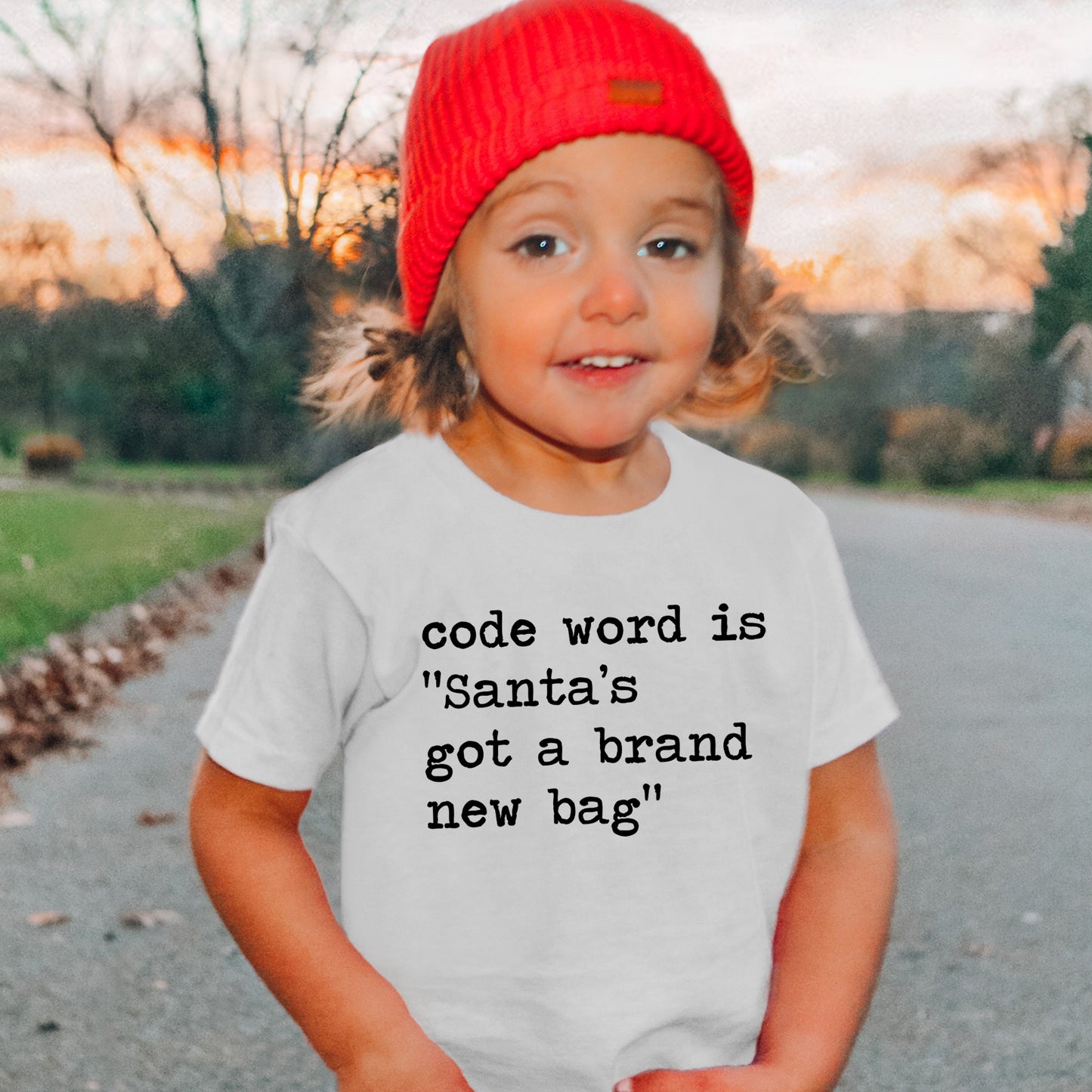Code Word Is Santa's Got A Brand New Bag - Short Sleeve Kids Shirt