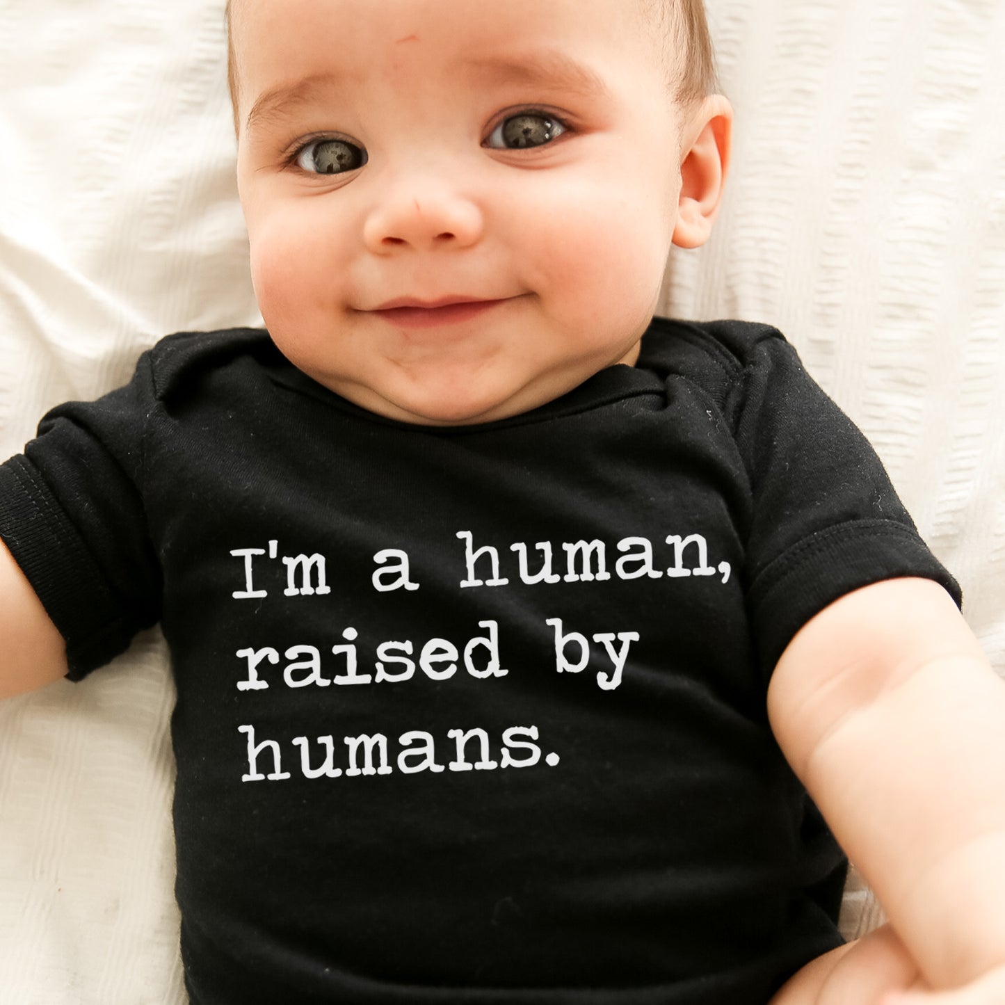 I'm A Human Raised By Humans - Short Sleeve Kids Shirt