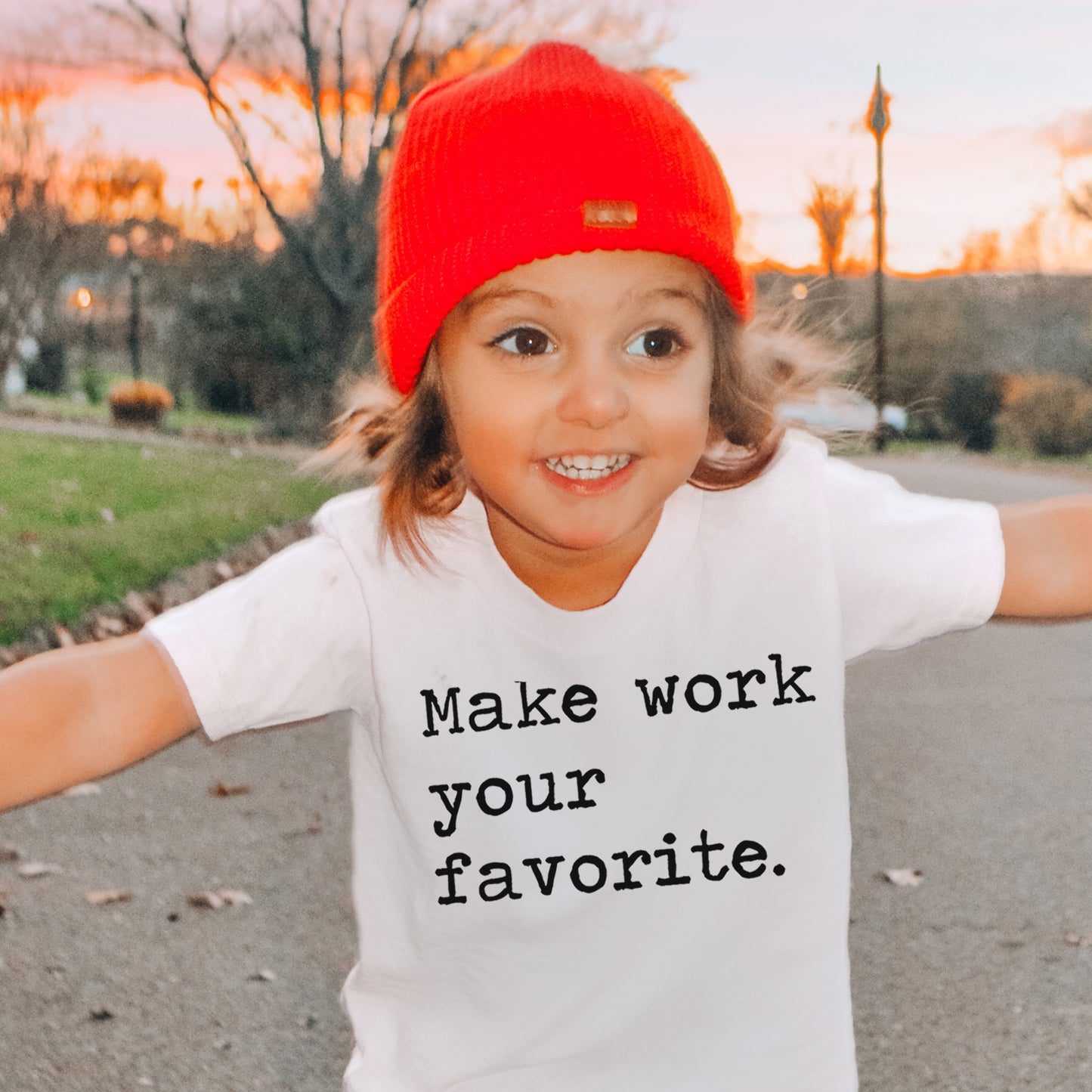 Make Work Your Favorite - Short Sleeve Kids Shirt