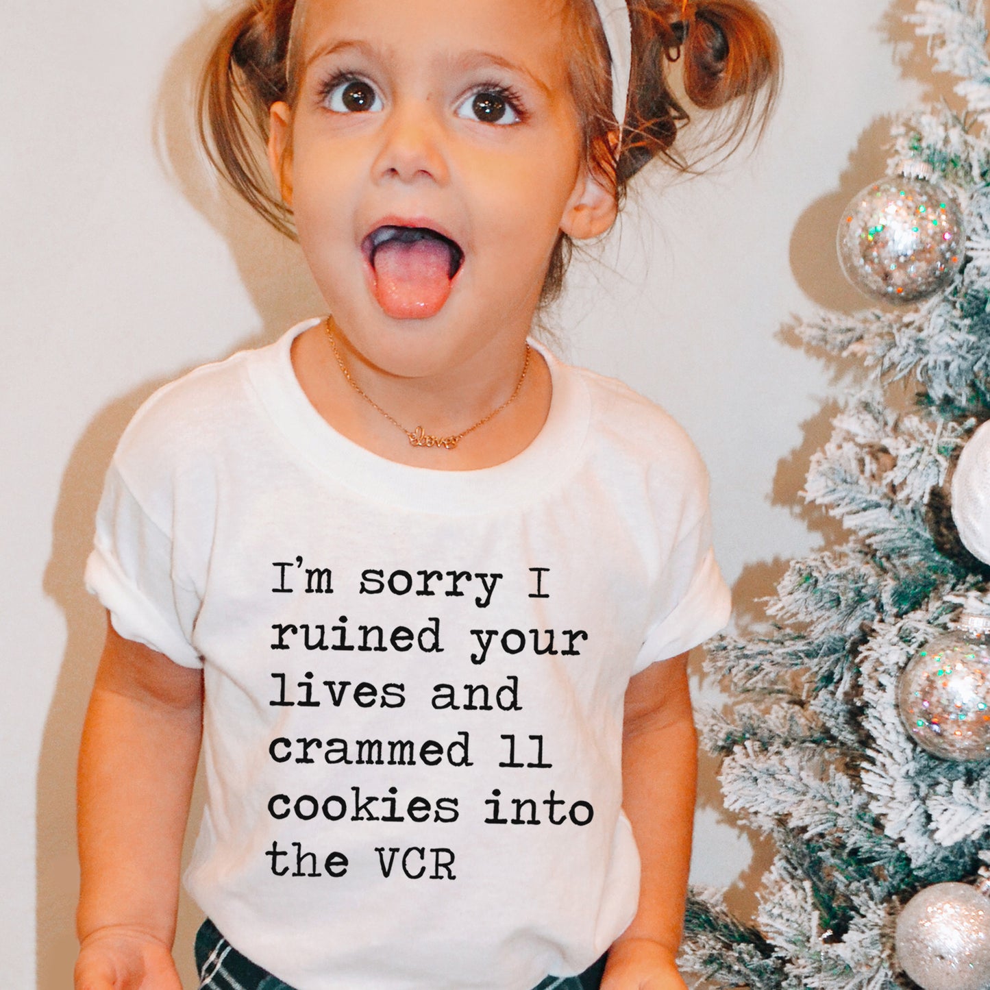 I'm Sorry I Ruined Your Lives And Crammed 11 Cookies Into The VCR - Short Sleeve Kids Shirt
