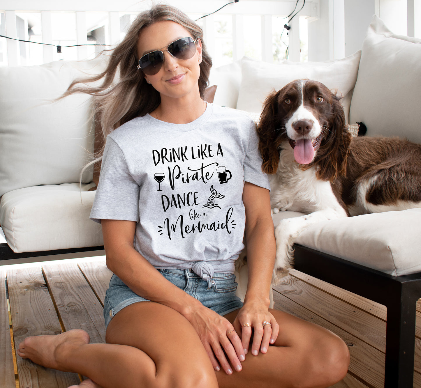 Drink Like A Pirate Dance Like A Mermaid T-Shirt
