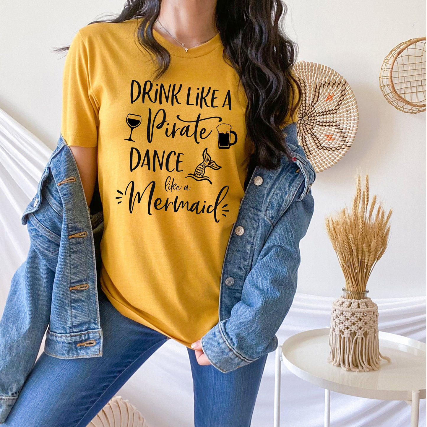 Drink Like A Pirate Dance Like A Mermaid T-Shirt