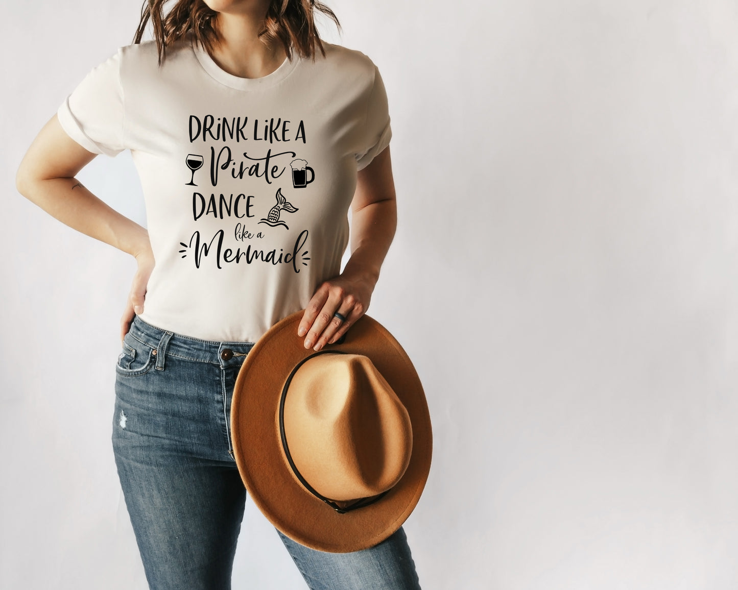 Drink Like A Pirate Dance Like A Mermaid T-Shirt