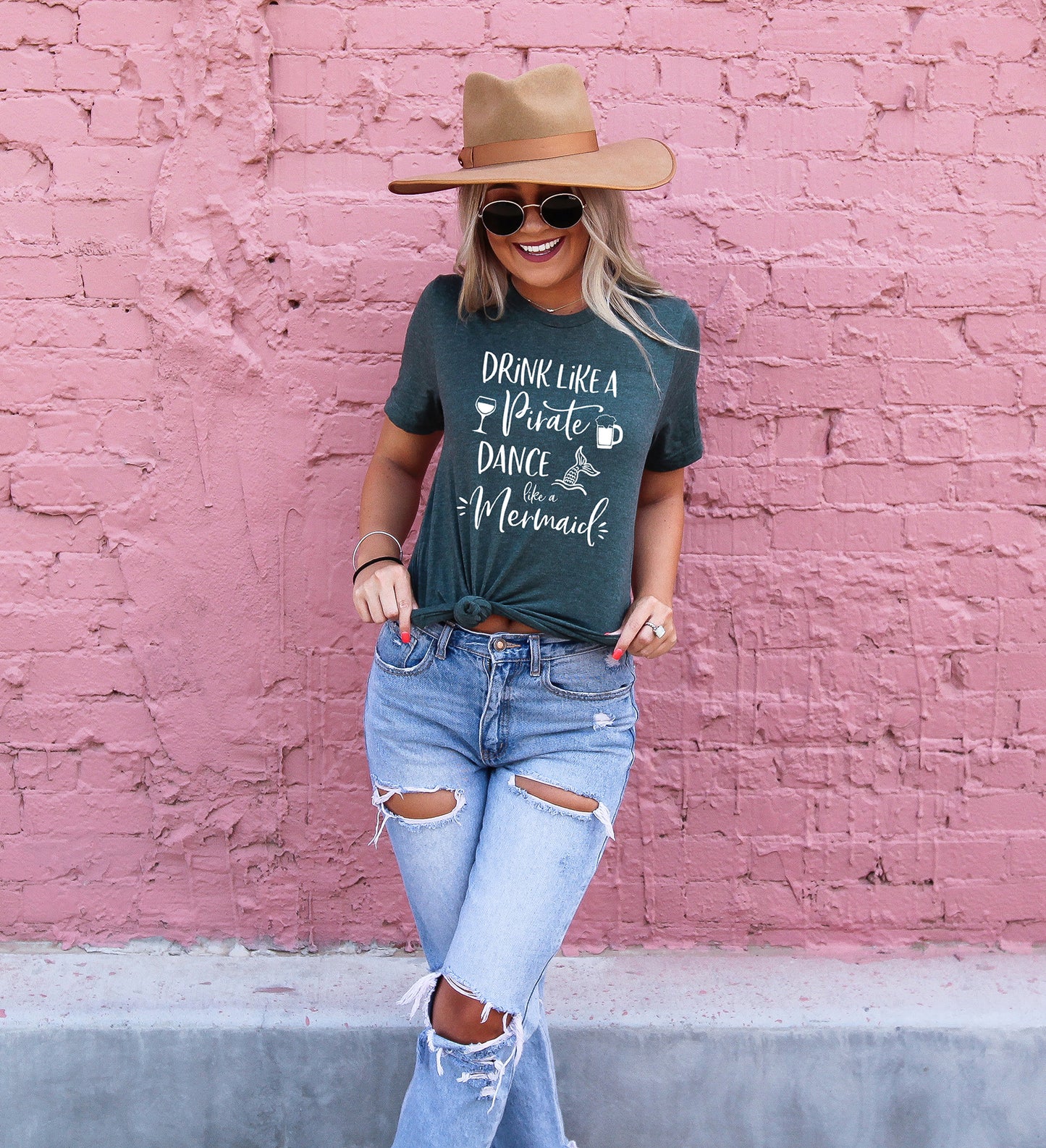 Drink Like A Pirate Dance Like A Mermaid T-Shirt