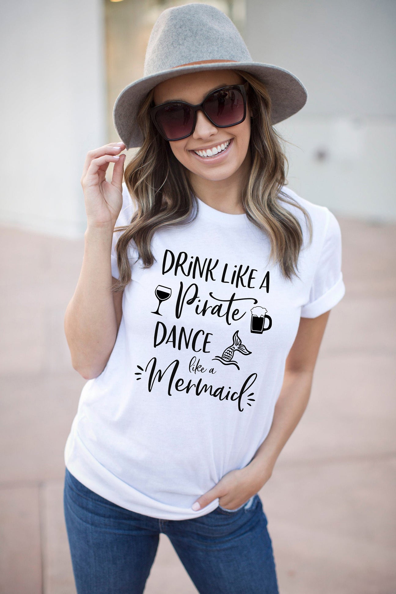 Drink Like A Pirate Dance Like A Mermaid T-Shirt