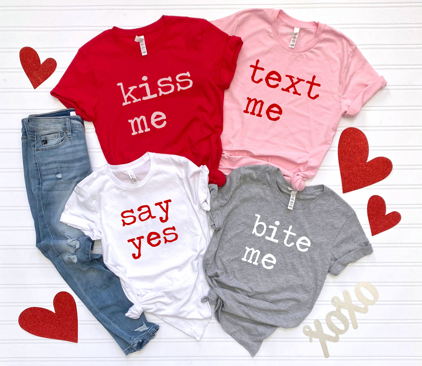 Valentine's Day Typewriter Quotes Matching Group Shirts