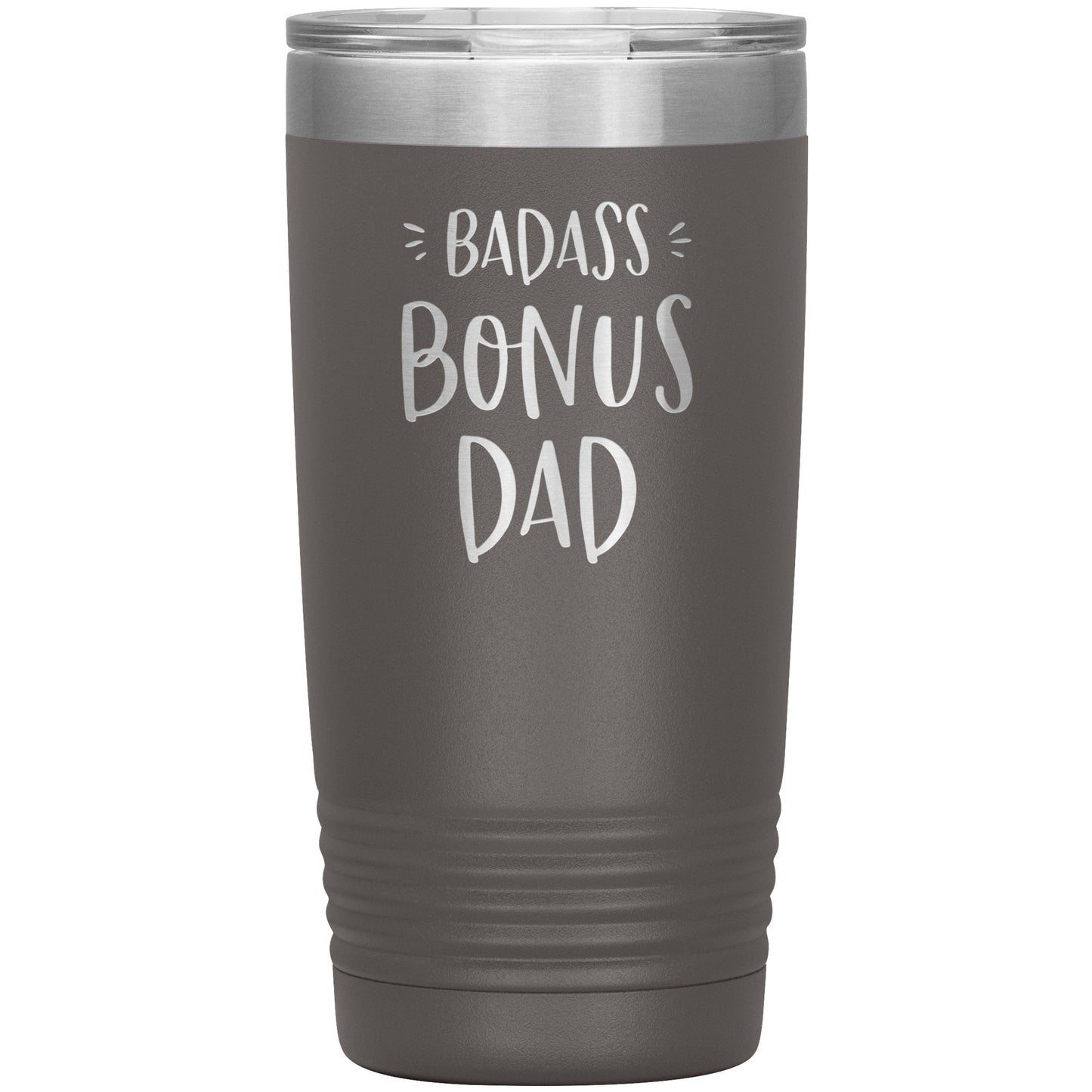 Badass Bonus Dad 20 oz Laser Etched Tumbler