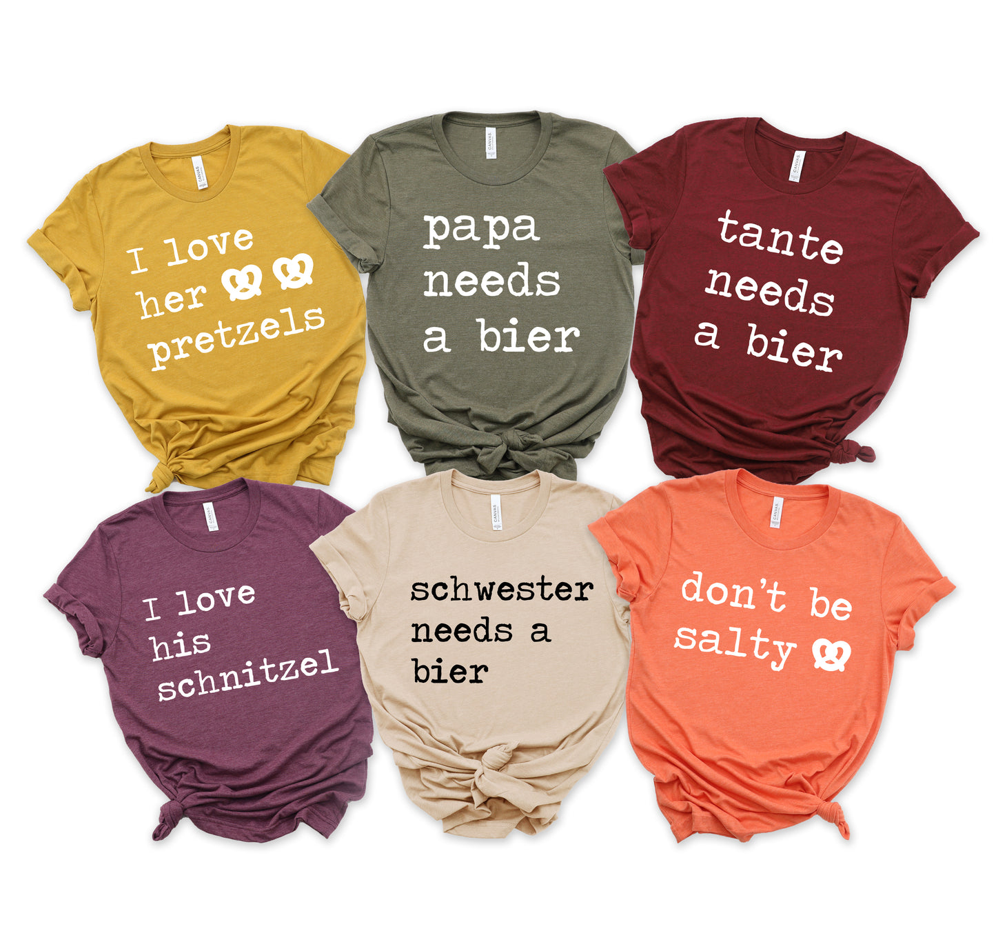 Oktoberfest Shirts with Funny Matching Group Pun Quotes