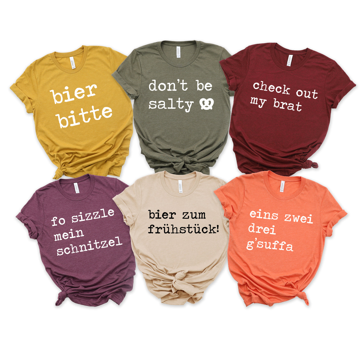 Oktoberfest Shirts with Funny Matching Group Pun Quotes