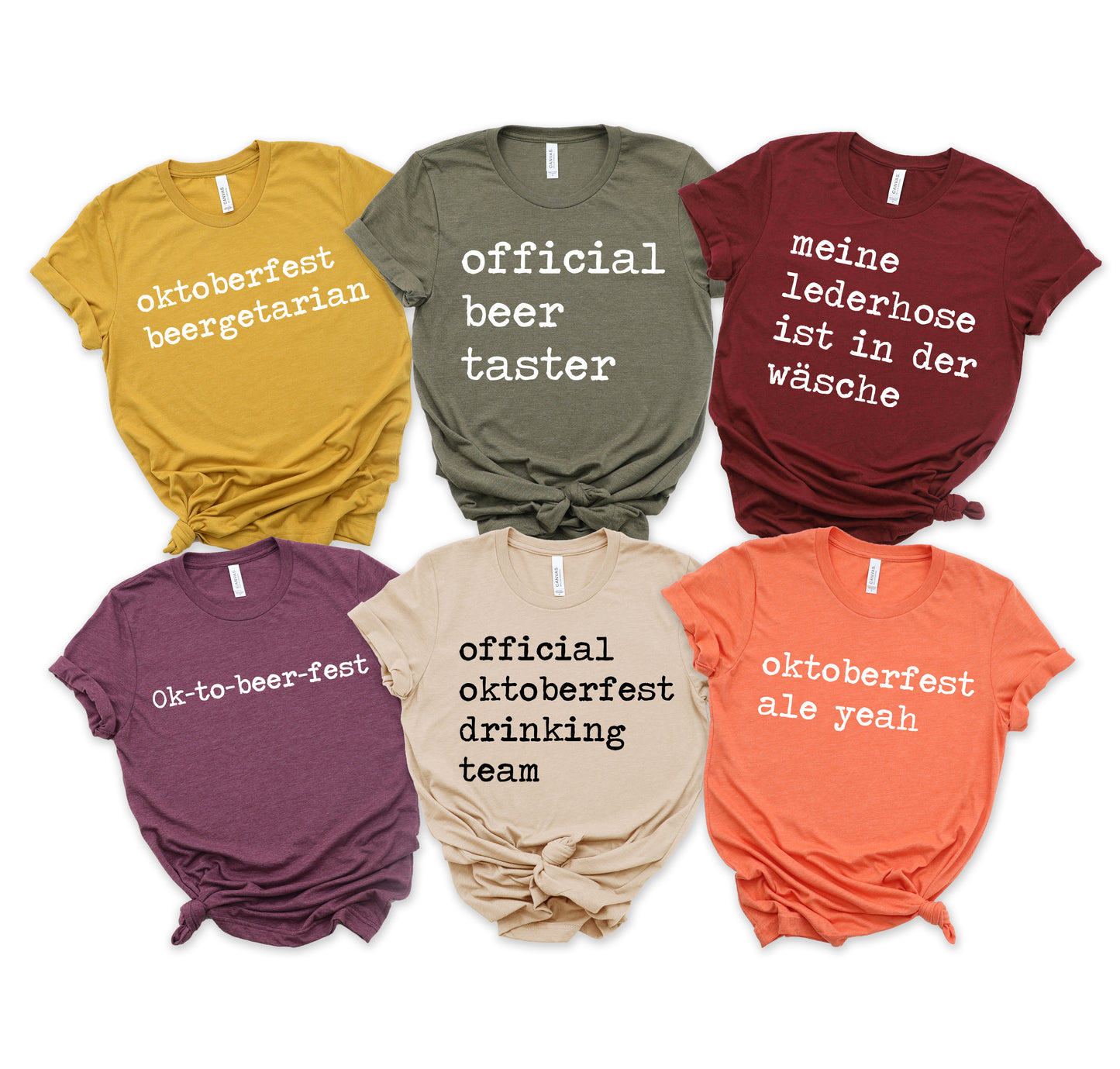 Oktoberfest Shirts with Funny Matching Group Pun Quotes