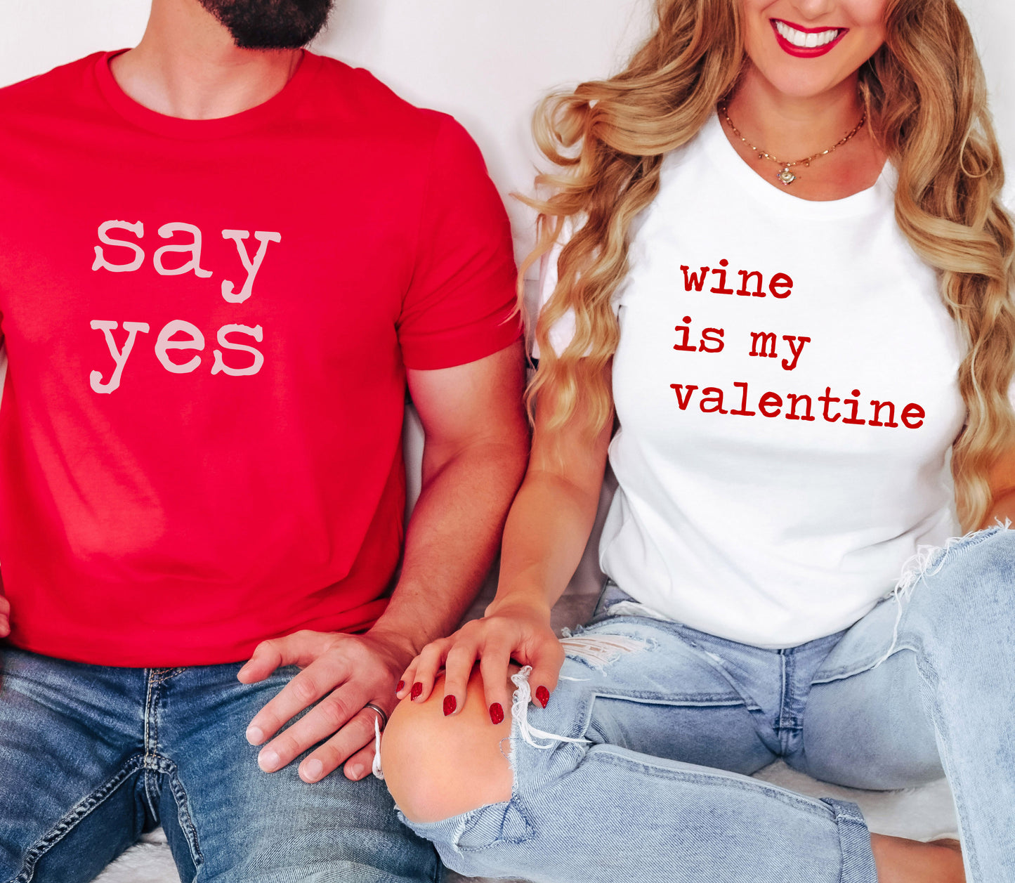 Valentine's Day Typewriter Quotes Matching Group Shirts