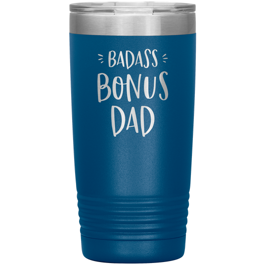 Badass Bonus Dad 20 oz Laser Etched Tumbler