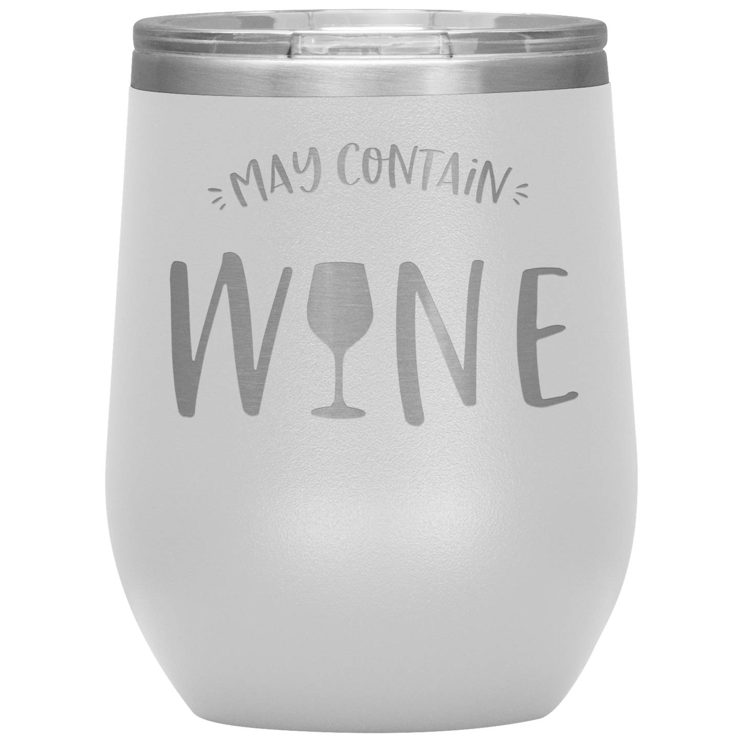 May Contain Wine Insulated Stemless Wine Cup