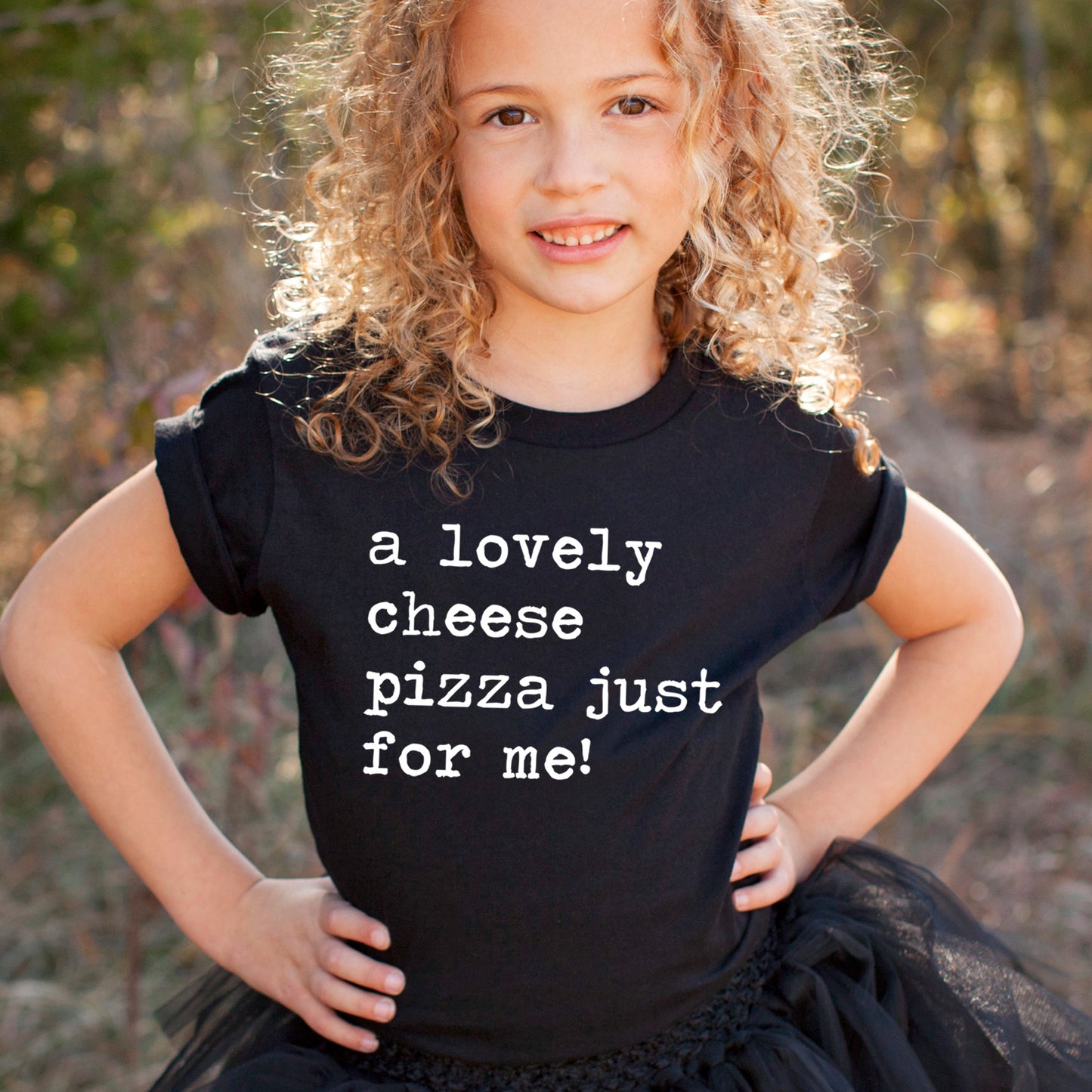 A Lovely Cheese Pizza Just For Me - Short Sleeve Kids Shirt