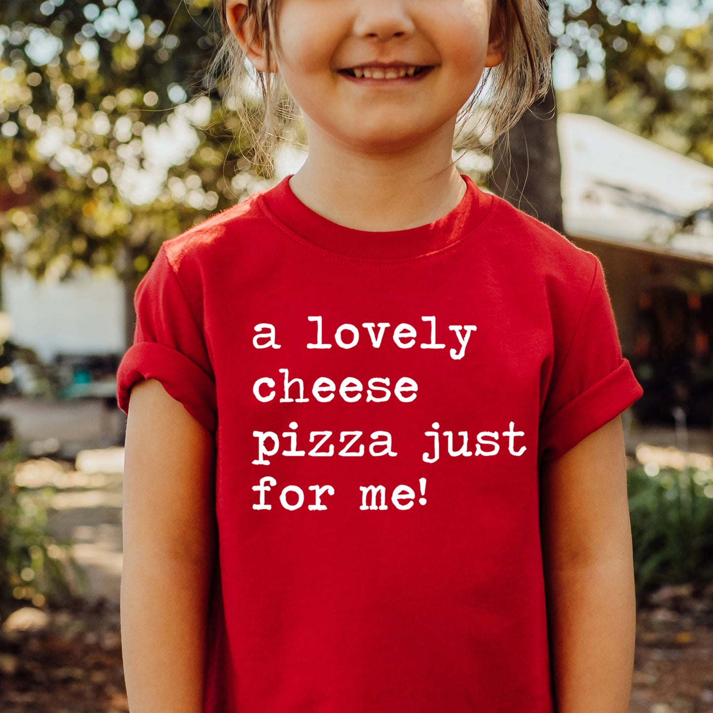 A Lovely Cheese Pizza Just For Me - Short Sleeve Kids Shirt