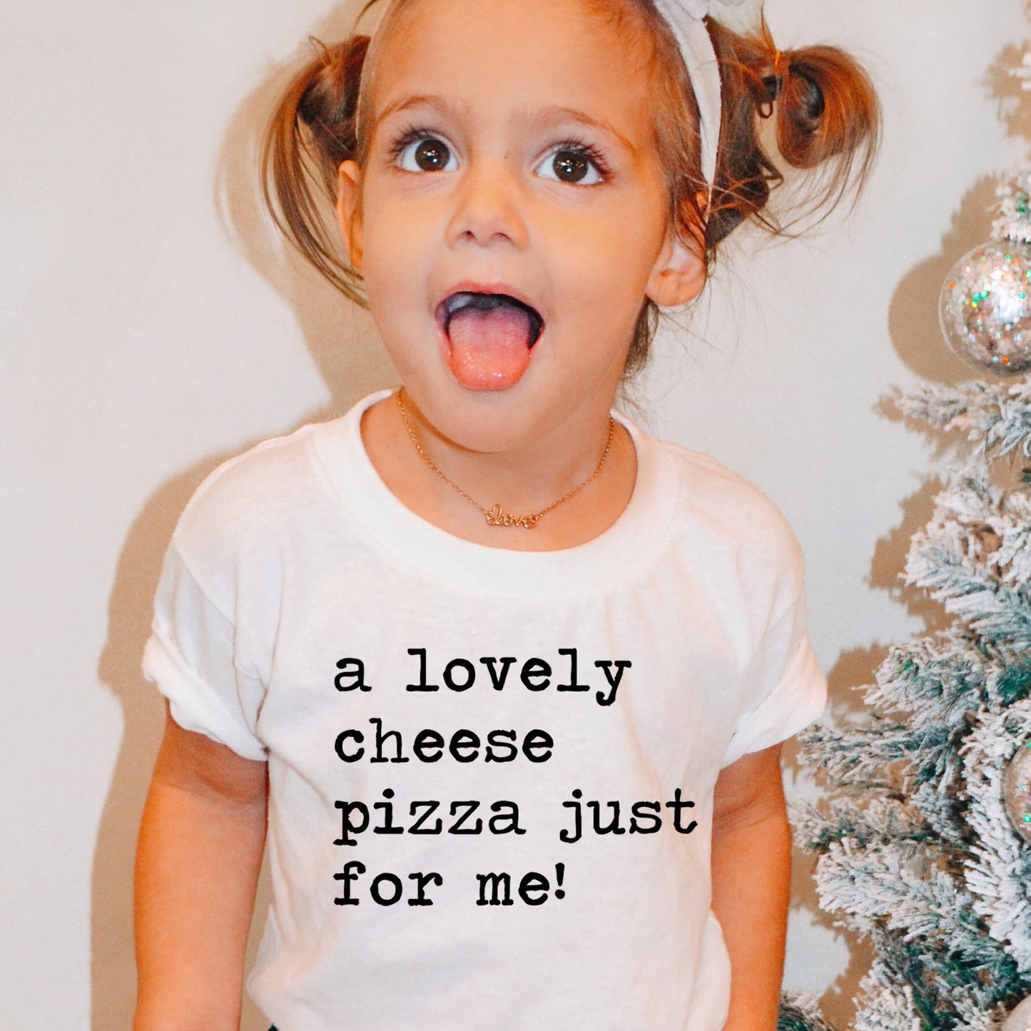 A Lovely Cheese Pizza Just For Me - Short Sleeve Kids Shirt