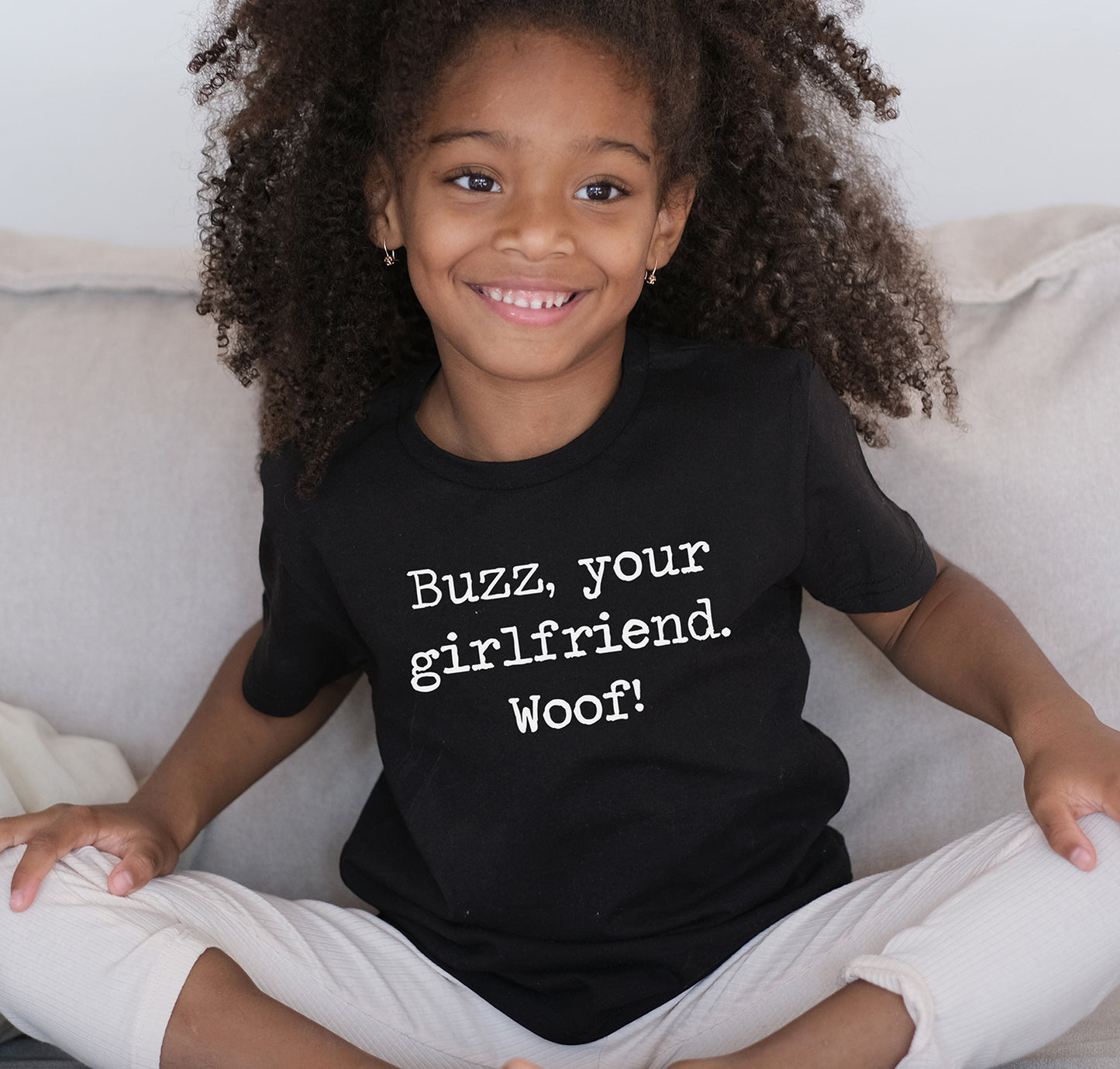 Buzz Your Girlfriend Woof - Short Sleeve Kids Shirt