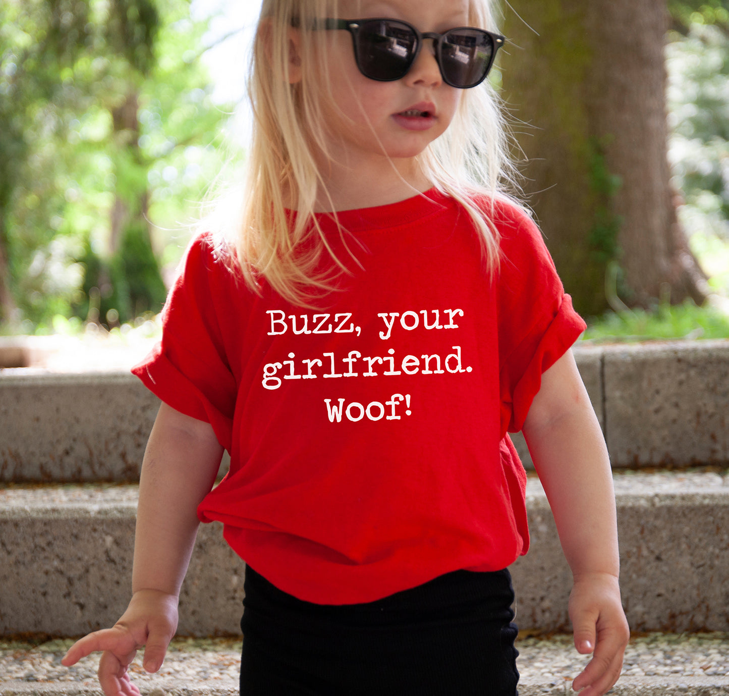 Buzz Your Girlfriend Woof - Short Sleeve Kids Shirt