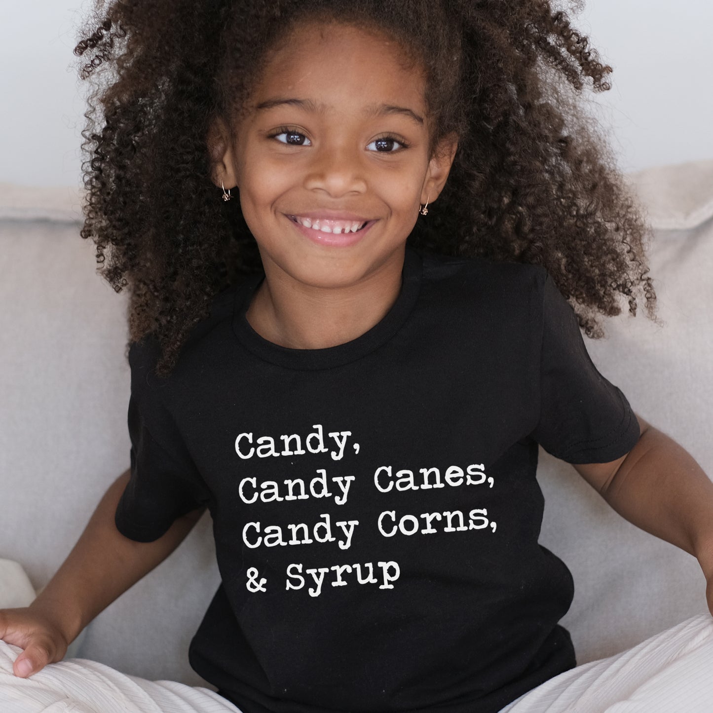 Candy, Candy Canes, Candy Corns & Syrup - Short Sleeve Kids Shirt