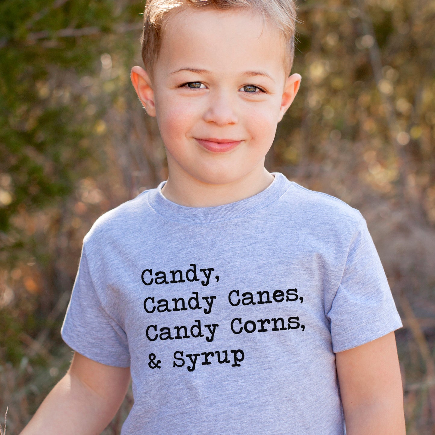 Candy, Candy Canes, Candy Corns & Syrup - Short Sleeve Kids Shirt