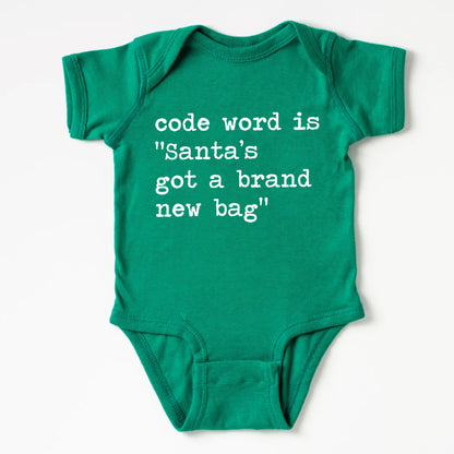 Code Word Is Santa's Got A Brand New Bag - Short Sleeve Kids Shirt