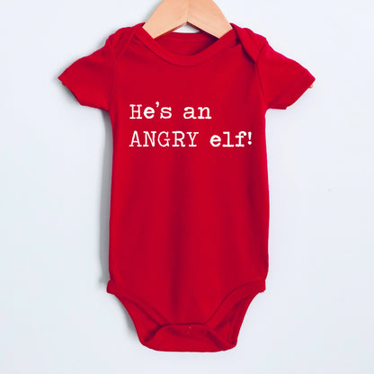 He's An Angry Elf - Short Sleeve Kids Shirt