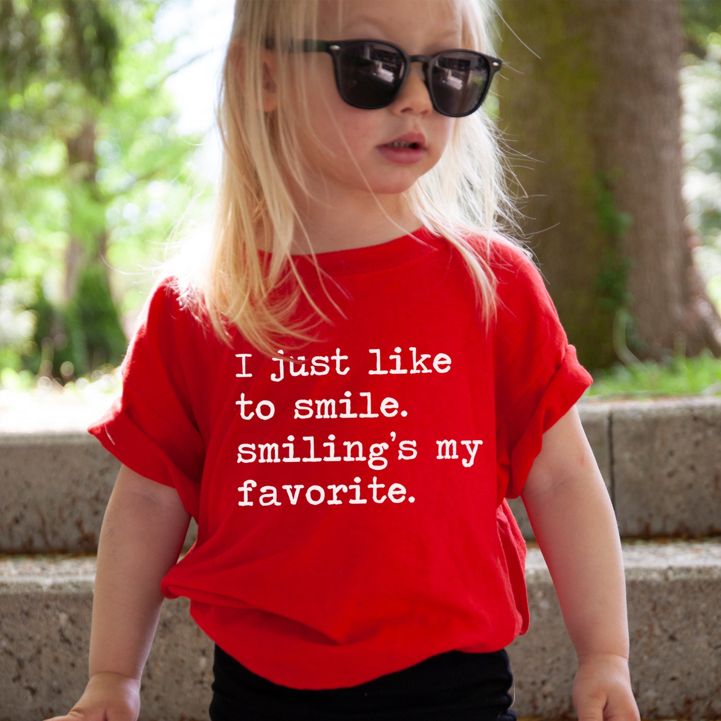 I Just Like To Smile Smiling's My Favorite - Short Sleeve Kids Shirt