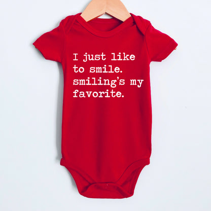 I Just Like To Smile Smiling's My Favorite - Short Sleeve Kids Shirt