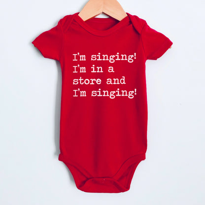 I'm Singing I'm In A Store And I'm Singing - Short Sleeve Kids Shirt