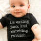 I'm Eating Junk and Watching Rubbish - Short Sleeve Kids Shirt