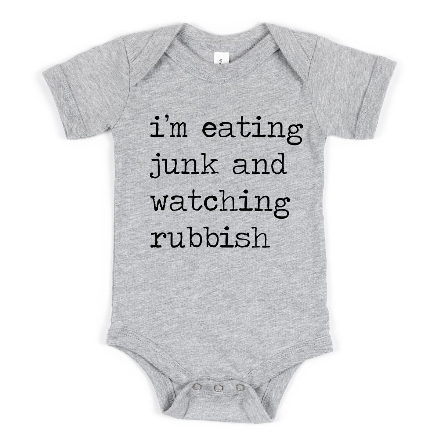 I'm Eating Junk and Watching Rubbish - Short Sleeve Kids Shirt