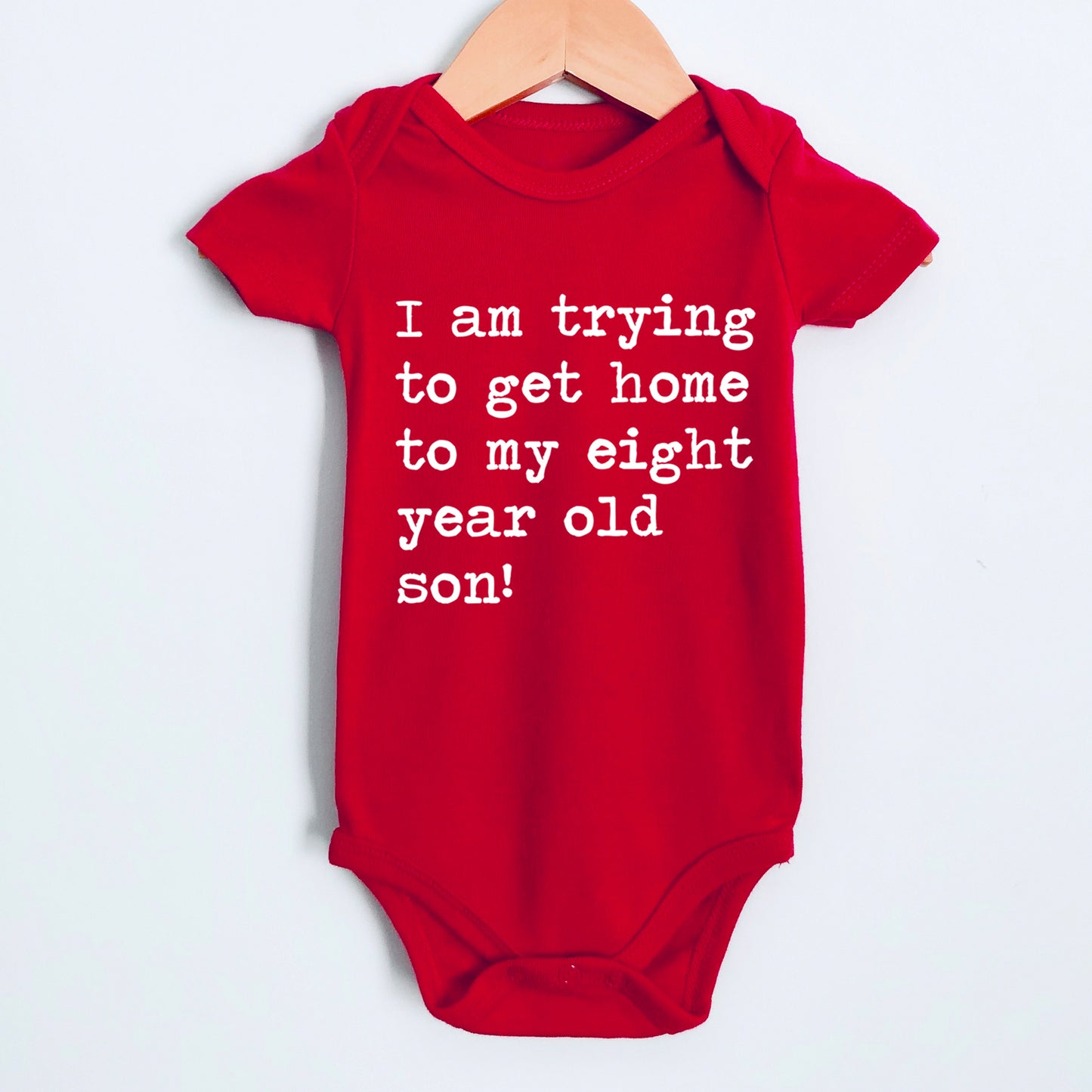 I Am Trying To Get Home To My Eight Year Old Son - Short Sleeve Kids Shirt