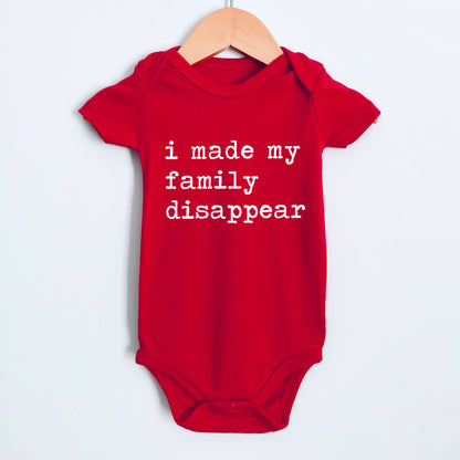 I Made My Family Disappear - Short Sleeve Kids Shirt