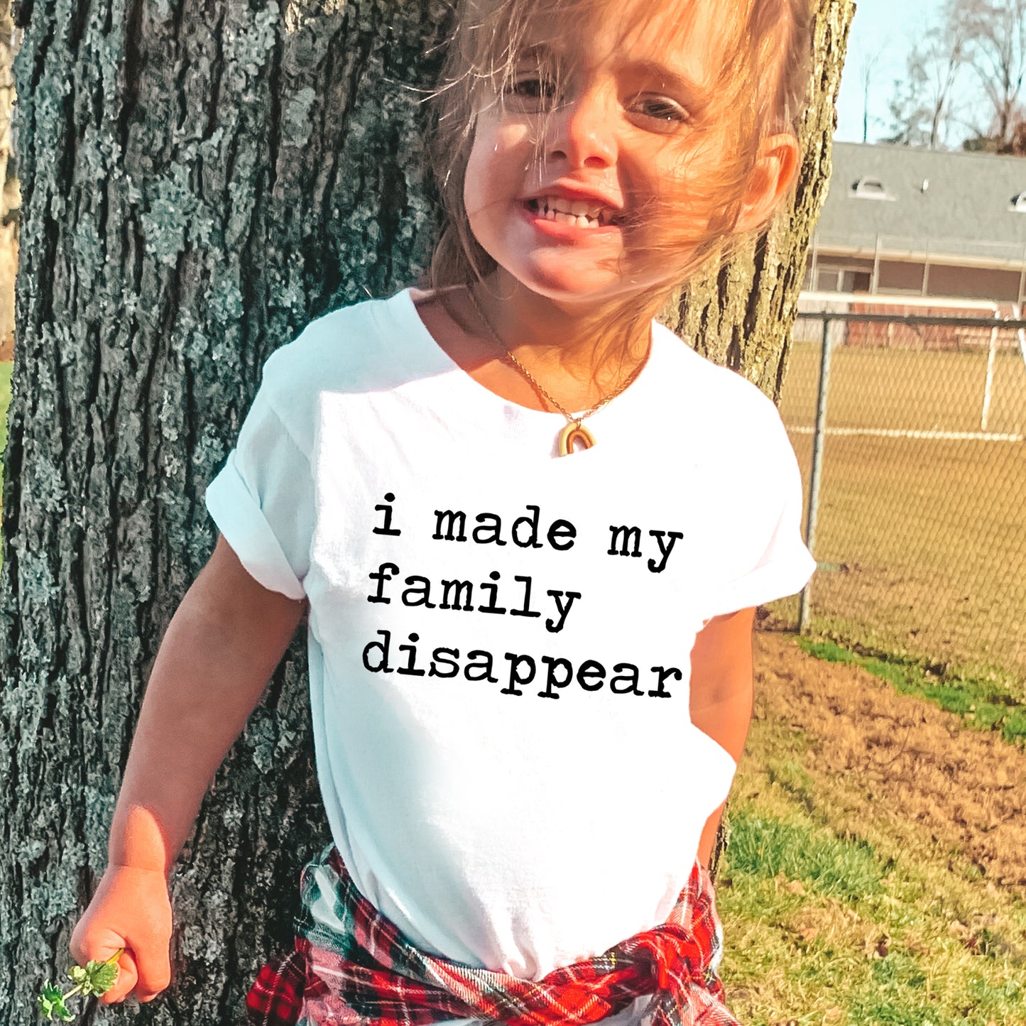 I Made My Family Disappear - Short Sleeve Kids Shirt