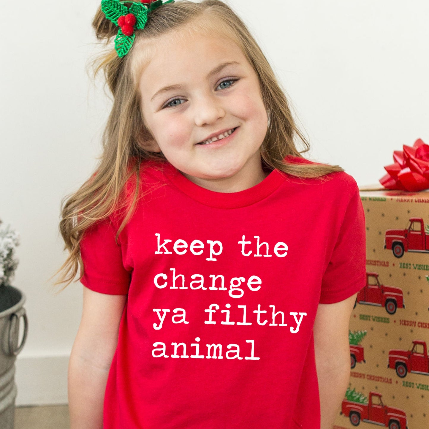 Keep The Change Ya Filthy Animal - Short Sleeve Kids Shirt