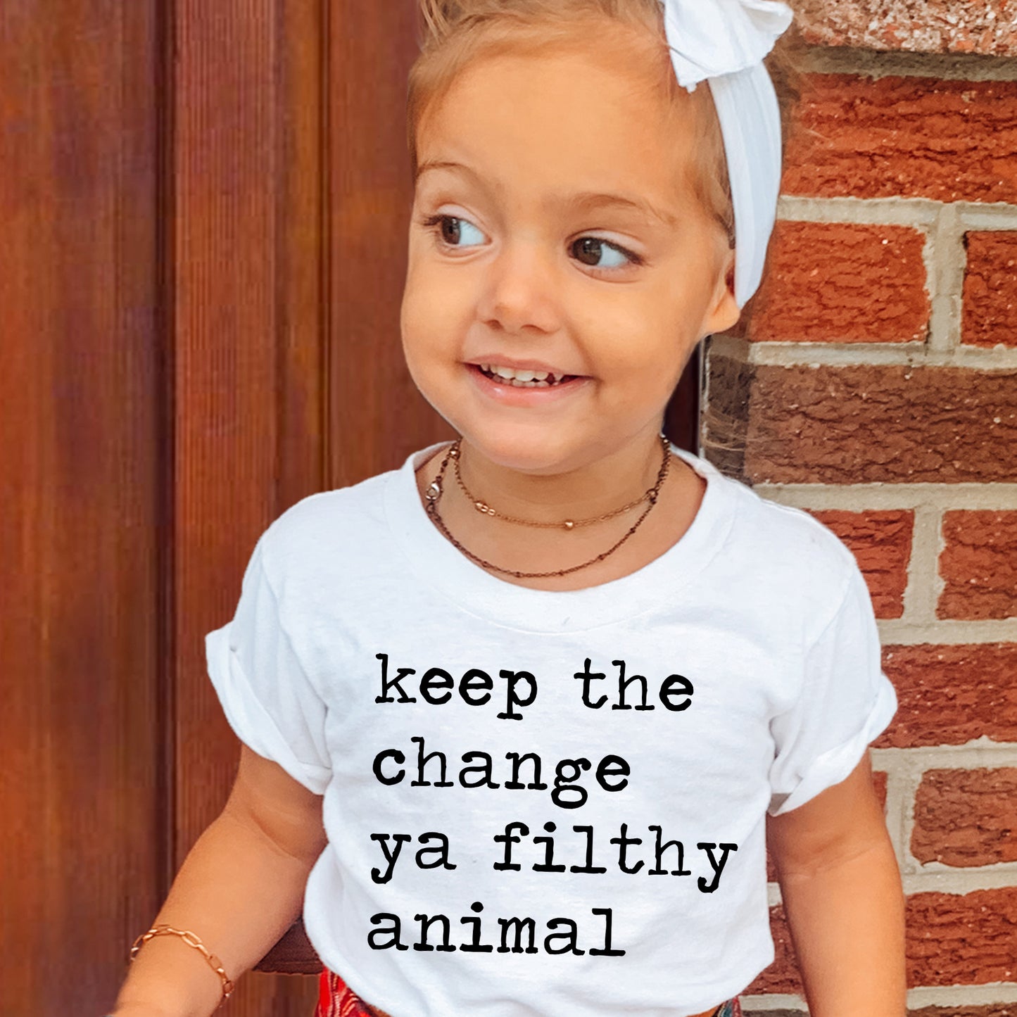 Keep The Change Ya Filthy Animal - Short Sleeve Kids Shirt