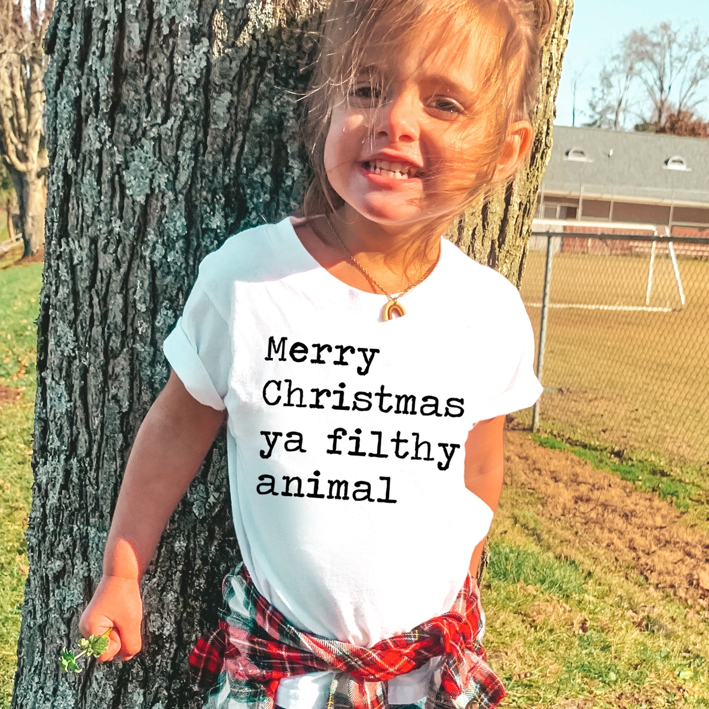 Merry Christmas Ya Filthy Animal - Short Sleeve Kids Shirt