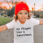 My Finger Has A Heartbeat - Short Sleeve Kids Shirt