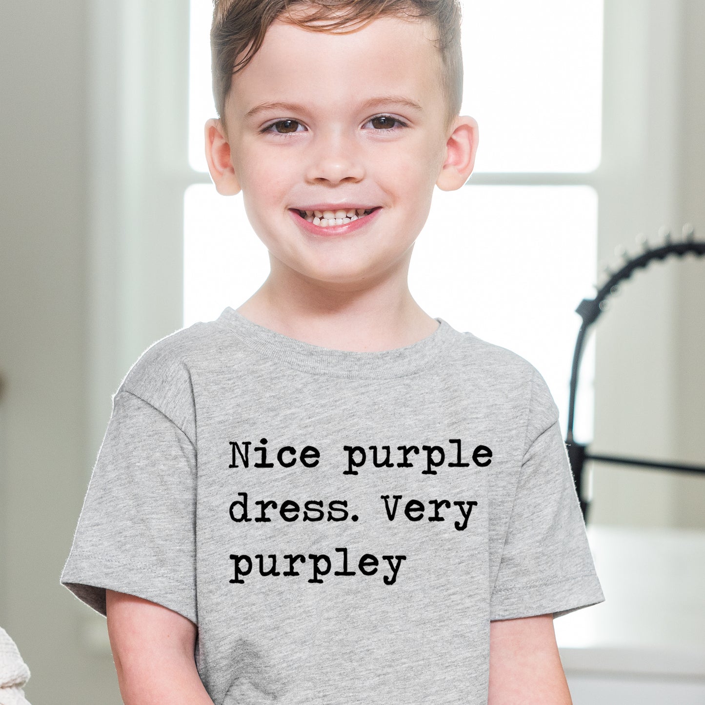 Nice Purple Dress Very Purpley - Short Sleeve Kids Shirt