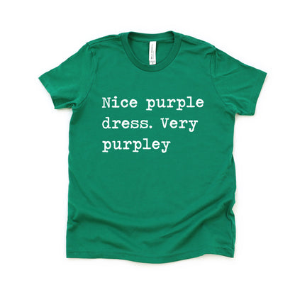 Nice Purple Dress Very Purpley - Short Sleeve Kids Shirt