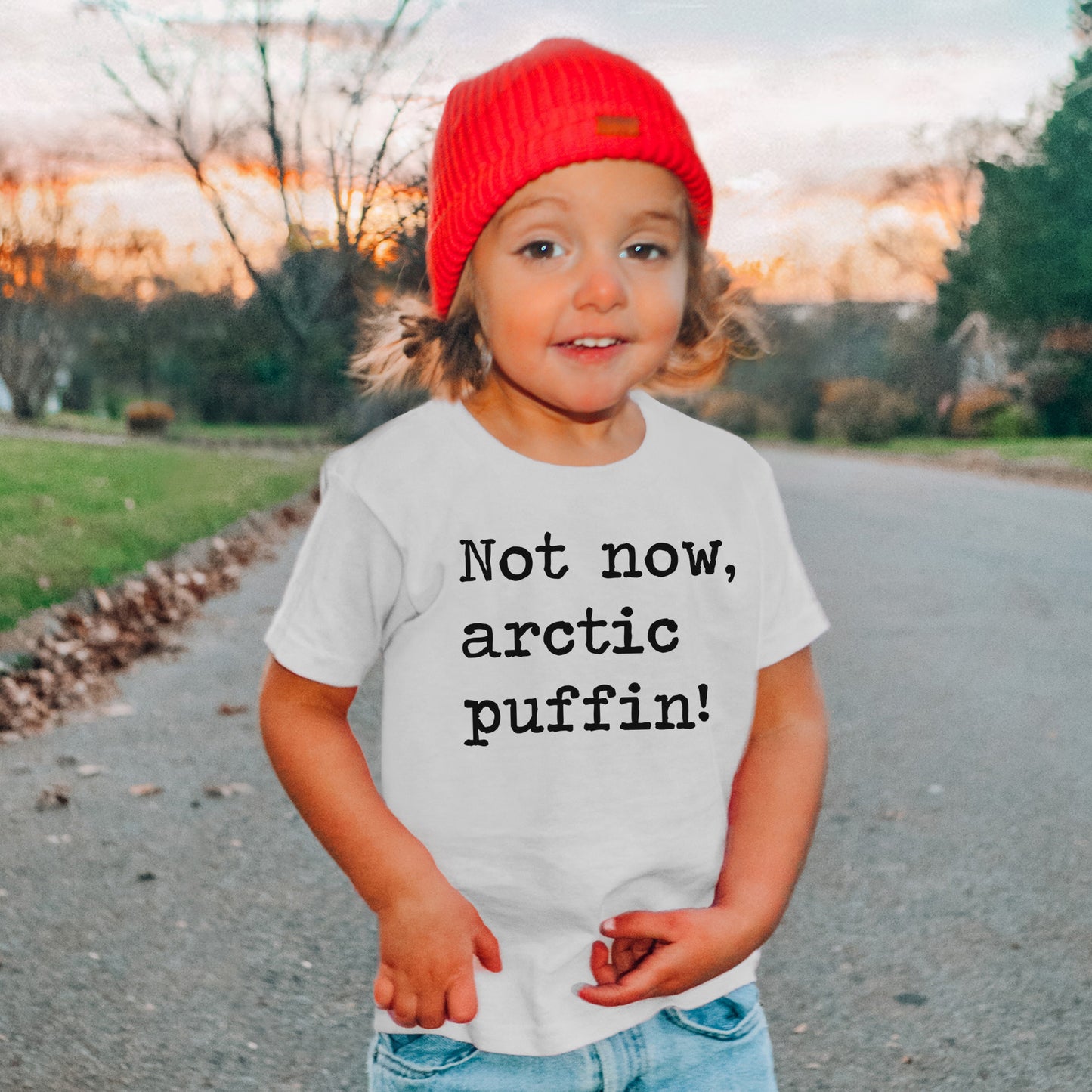 Not Now Arctic Puffin - Short Sleeve Kids Shirt