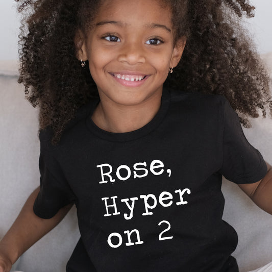 Rose Hyper on 2 - Short Sleeve Kids Shirt