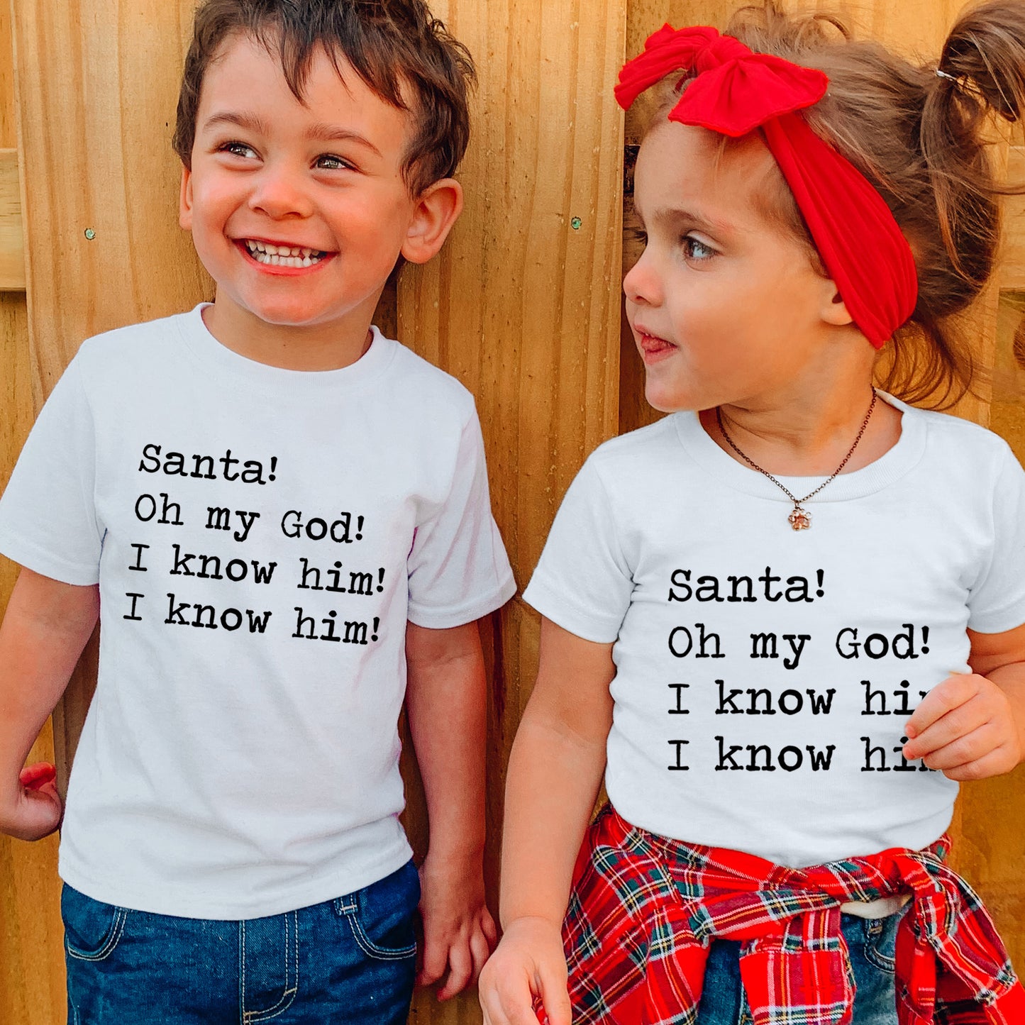 Santa I Know Him - Short Sleeve Kids Shirt