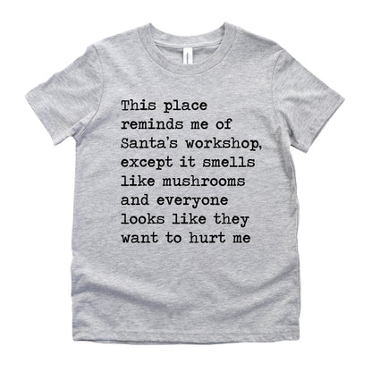 Smells Like Mushrooms - Short Sleeve Kids Shirt