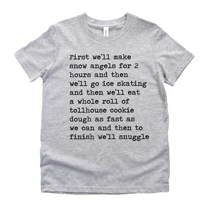 And To Finish We'll Snuggle - Short Sleeve Kids Shirt