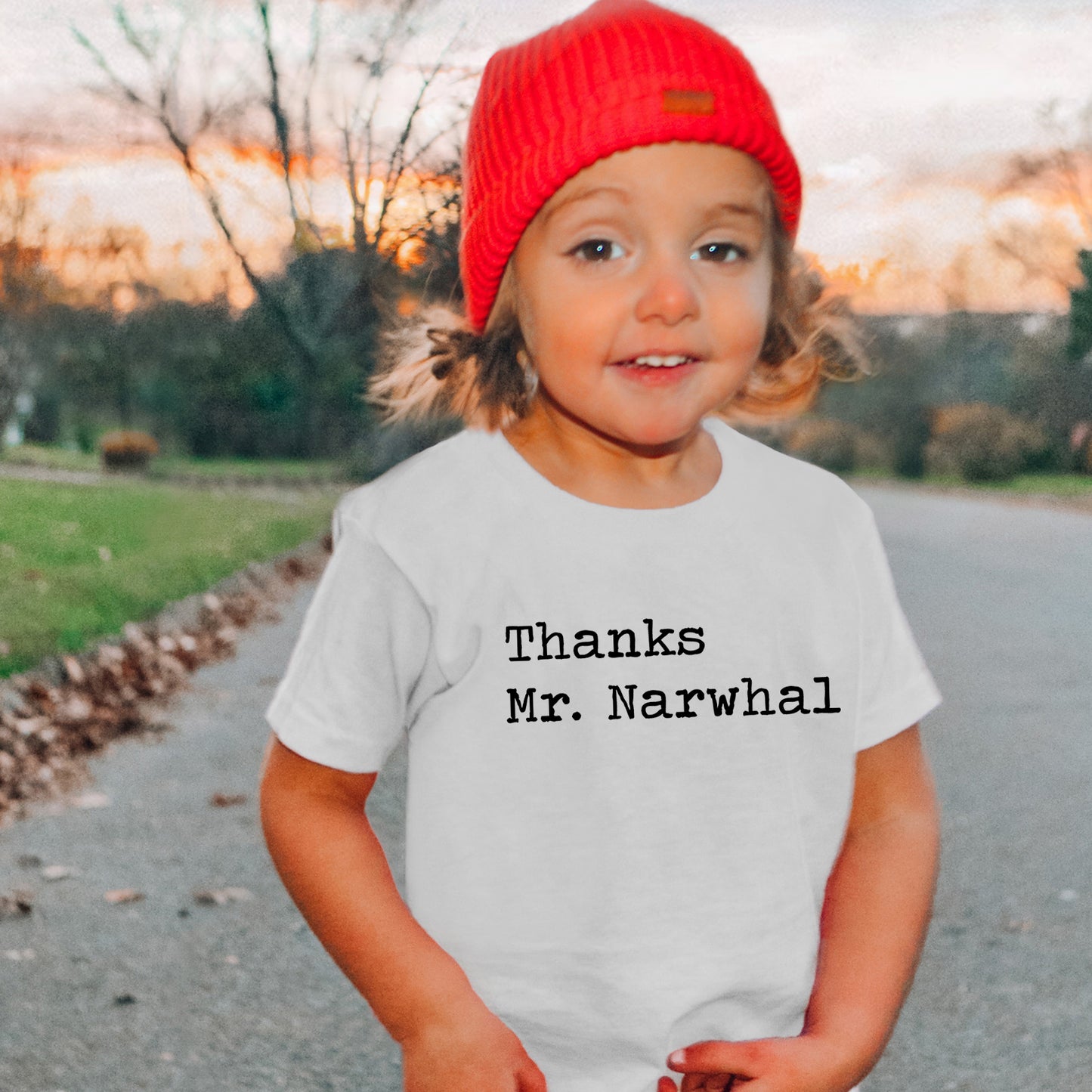 Thanks Mr Narwhal - Short Sleeve Kids Shirt